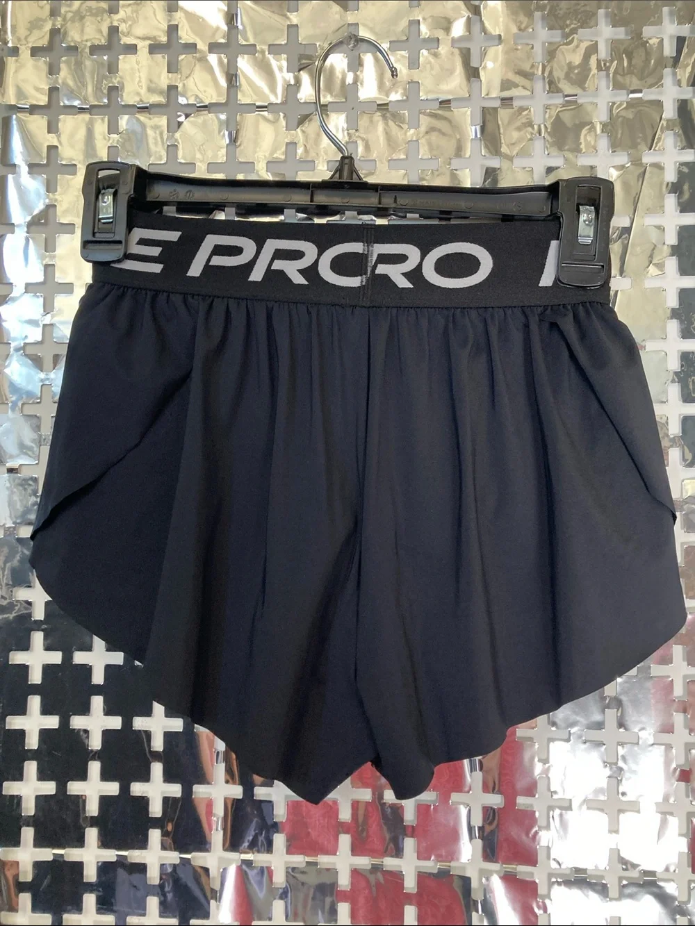 Nike Pro Black Elastic-Waist Athletic Shorts